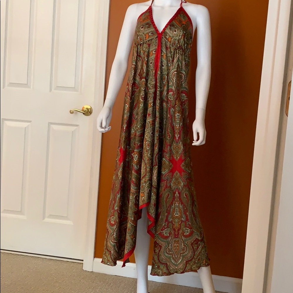 Satin Handkerchief tie-back Dress 👗